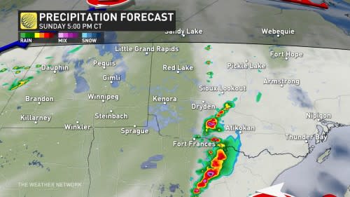 Sunday evening northwestern Ontario precipitation_June 16