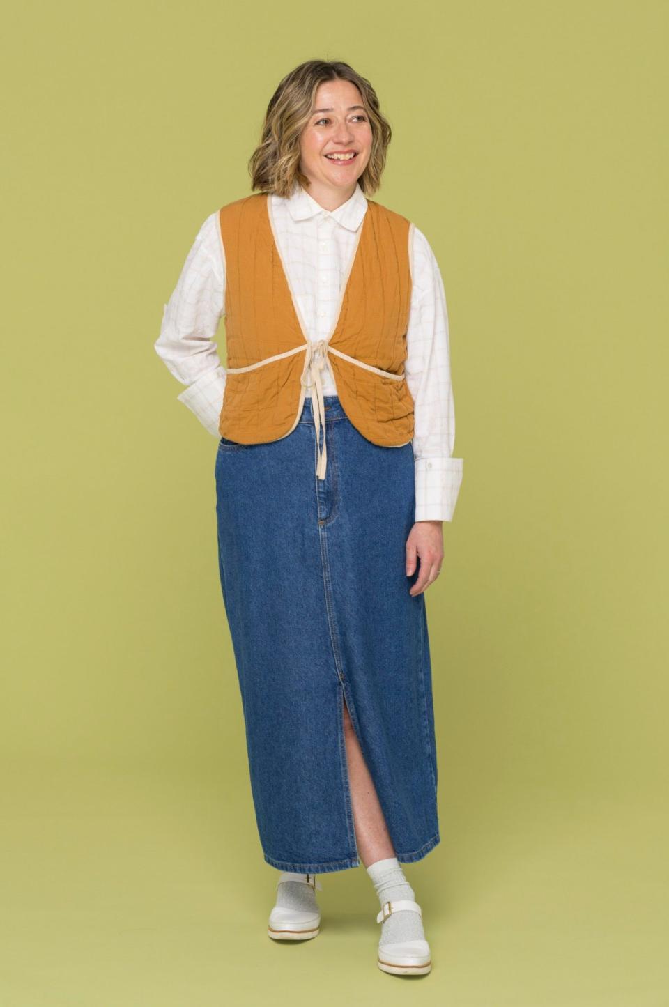 Palmer/Harding shirt, Aligne skirt, Roake Studio vest