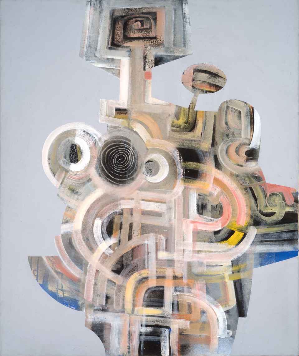 Pictured is "The Love Machine" by James Newton, a acrylic painting on canvas he finished in 1960, according to the Delaware Museum of Art.