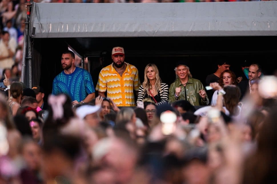 Travis Kelce Attends Taylor Swift's Eras Tour in Sydney on Night 1