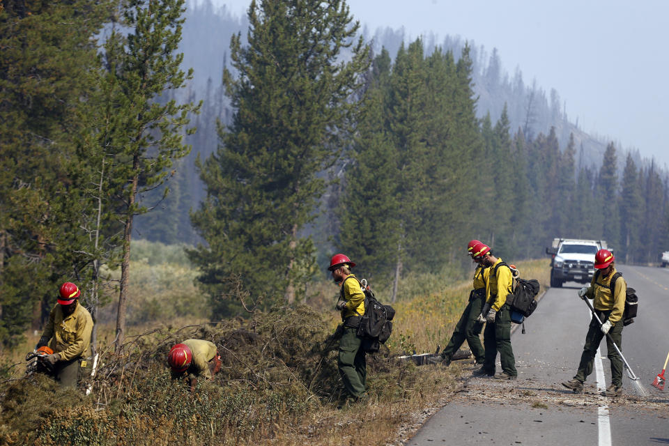 Wildfires burn in Grand Teton National Park