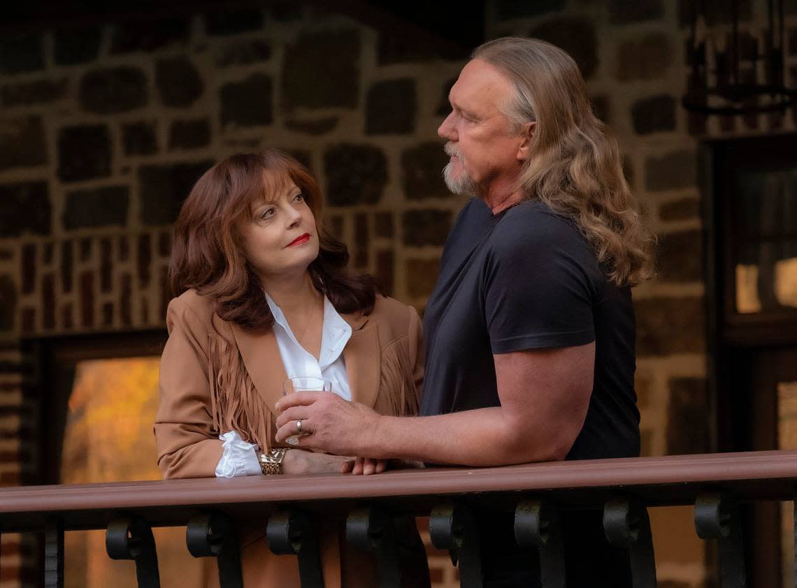 Susan Sarandon and Trace Adkins in the series premiere of “Monarch” on Fox.