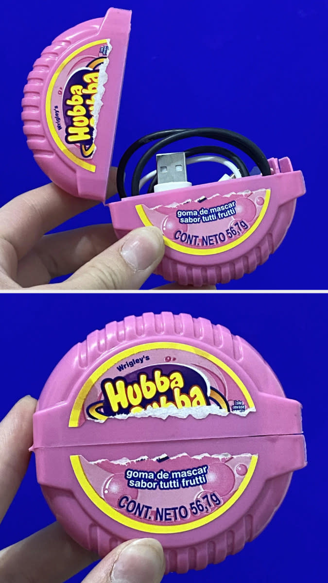 Hubba Bubba with wires inside