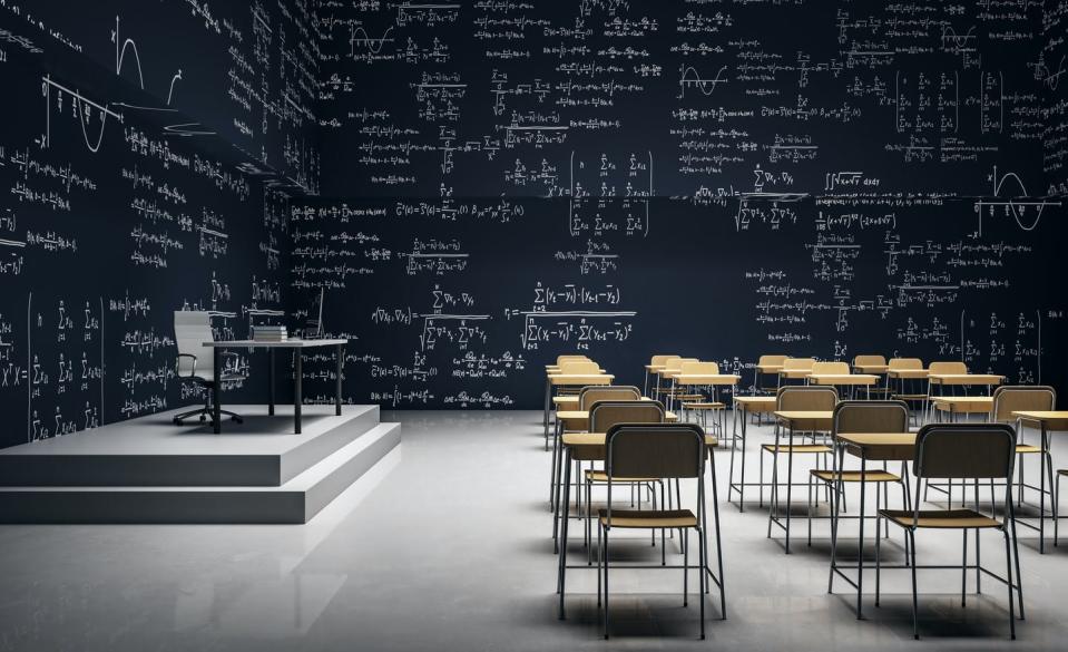 <span class="caption">shutterstock</span> <span class="attribution"><a class="link " href="https://www.shutterstock.com/es/image-illustration/luxury-classroom-interior-furniture-mathematical-formulas-1444796204" rel="nofollow noopener" target="_blank" data-ylk="slk:Who is Danny / Shutterstock;elm:context_link;itc:0;sec:content-canvas">Who is Danny / Shutterstock</a></span>