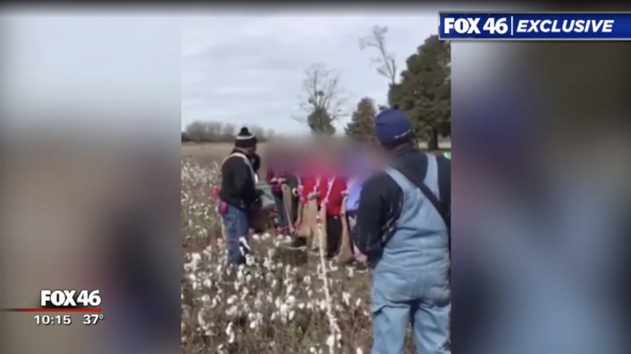 A mother is upset after her son went on a field trip to pick cotton and sing slave songs. (Photo: WJZY)