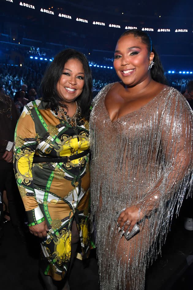 Lizzo and her mother Shari Johnson-Jefferson at the 62nd Annual GRAMMY Awards in Los Angeles, on Jan. 26, 2020. (Photo: Kevin Mazur via Getty Images)