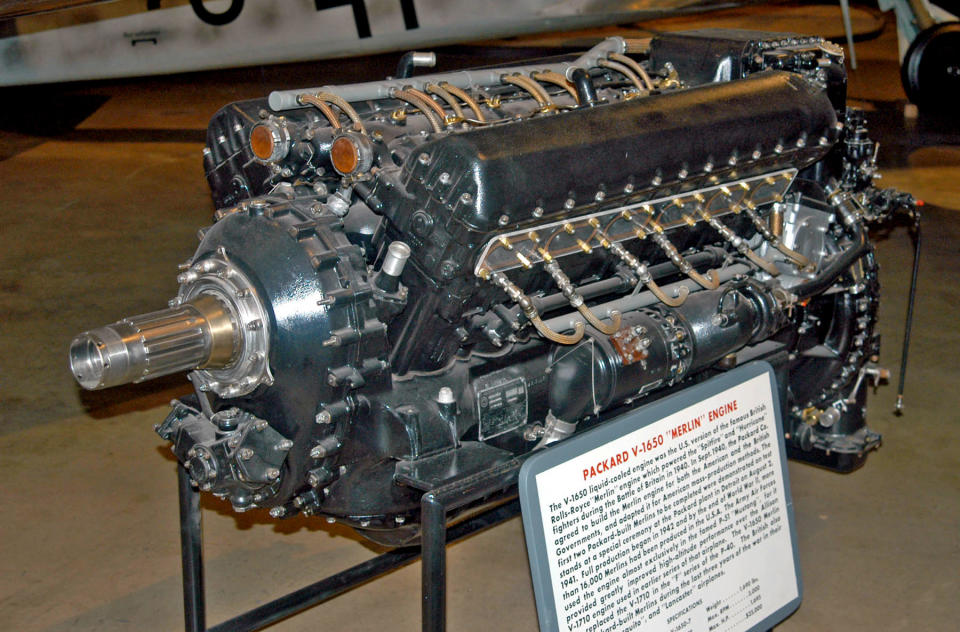 圖說：勞斯萊斯授權美國生產的飛機引擎V1650 Merlin