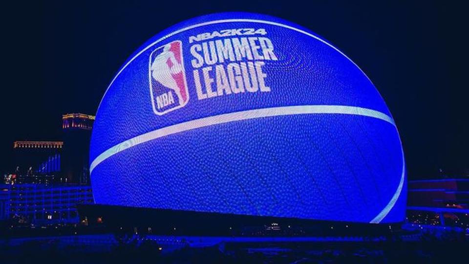 Actualmente, las pantallas de The Sphere tienen imágenes referentes a las semifinales y campeonato del Torneo In-Season de la NBA, que se jugarán entre el 7 y el 9 de diciembre de 2023. Foto: The Sphere