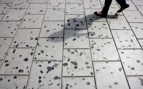 gum on pavement - Credit: Getty