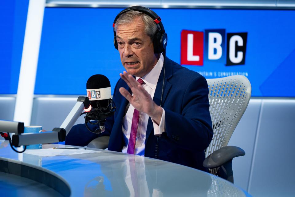 Reform UK leader Nigel Farage suggested that his constituents could contact him via Zoom (Aaron Chown/PA) (PA Wire)