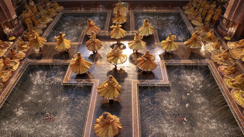 Dancers twirling in Netflix's "Heeramandi: The Diamond Bazaar."