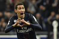 <p>Angel Di Maria permet au PSG de reprendre l’avantage grâce à son but à la 44e minute. (crédit AFP)</p>