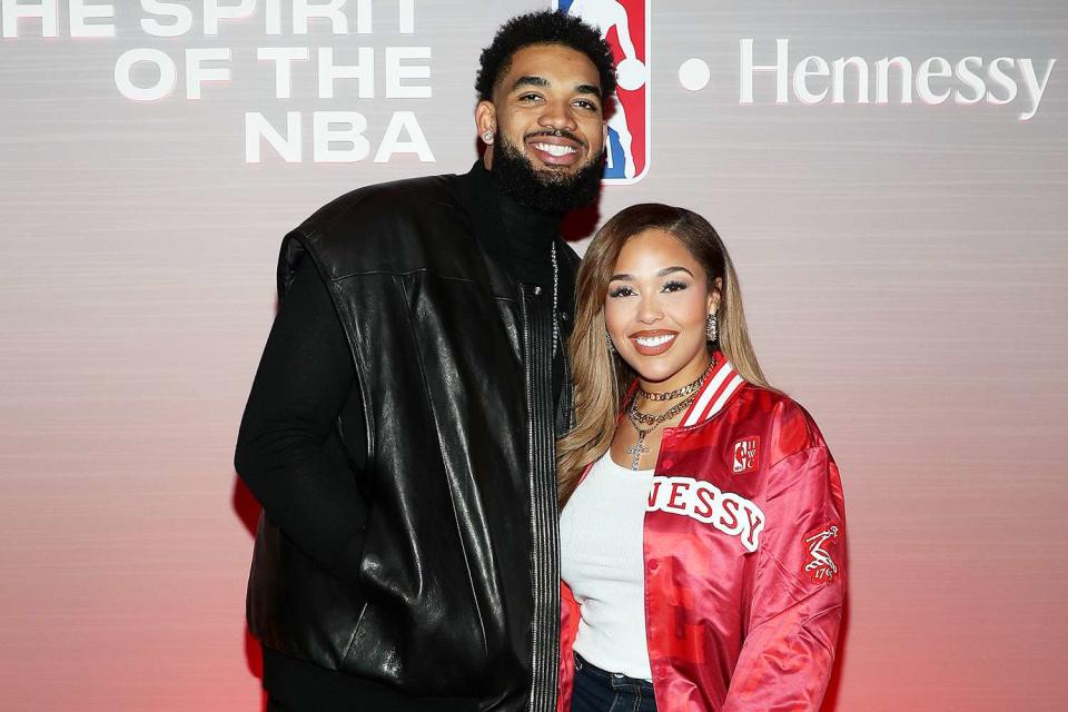 <p>Cassidy Sparrow/Getty Images for Hennessy USA</p> (L-R) Karl-Anthony Towns and Jordyn Woods attend Hennessy Arena NBA All-Star Weekend At Hilbert Circle Theatre in February 2024 in Indianapolis, Indiana