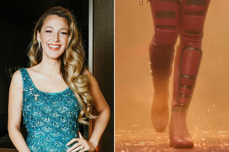 <p>Jade Greene/WWD via Getty; Marvel Entertainment/YouTube</p> Blake Lively and Deadpool & Wolverine 