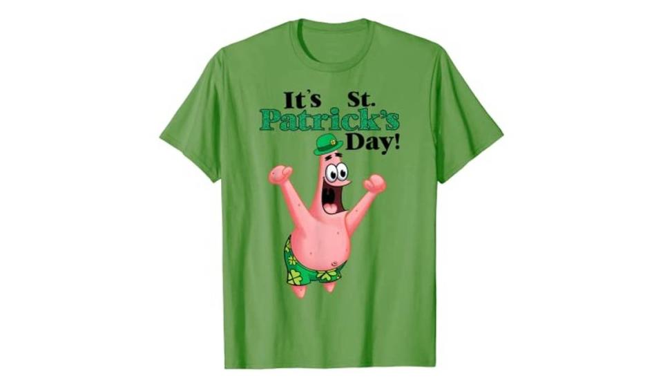 Honor your favorite Patrick this year with this comical Spongebob shirt design. Amazon