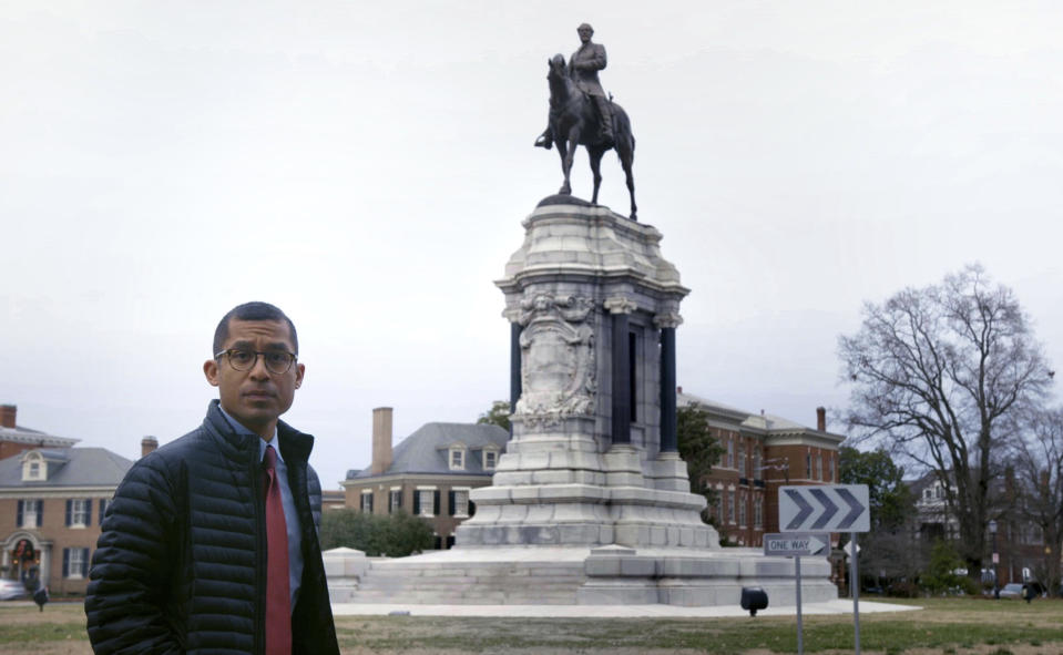 In this image provided by PBS, director CJ Hunt appears in a scene from "The Neutral Ground." The feature-length documentary premiered at the Tribeca Film Festival on Saturday, June 19, 2021, as part of its Juneteenth programming. (PBS via AP)