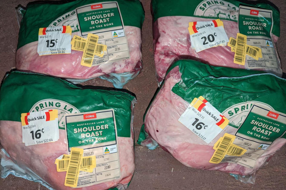Marked down Coles meat