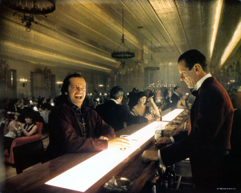 jack nicholson and joe turkel in 'the shining'