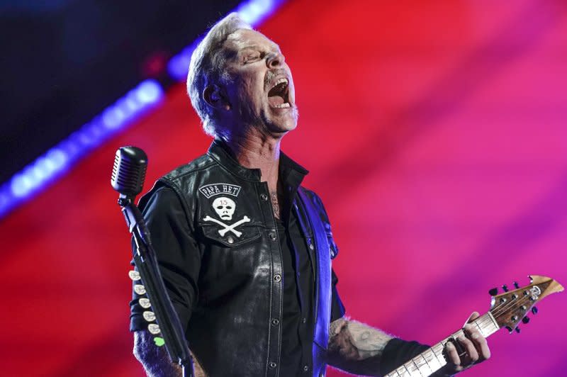 James Hetfield of Metallica performs at Global Citizen Festival in Central Park in New York City on September 24. The rocker turns 60 on August 3. File Photo by Lev Radin/UPI
