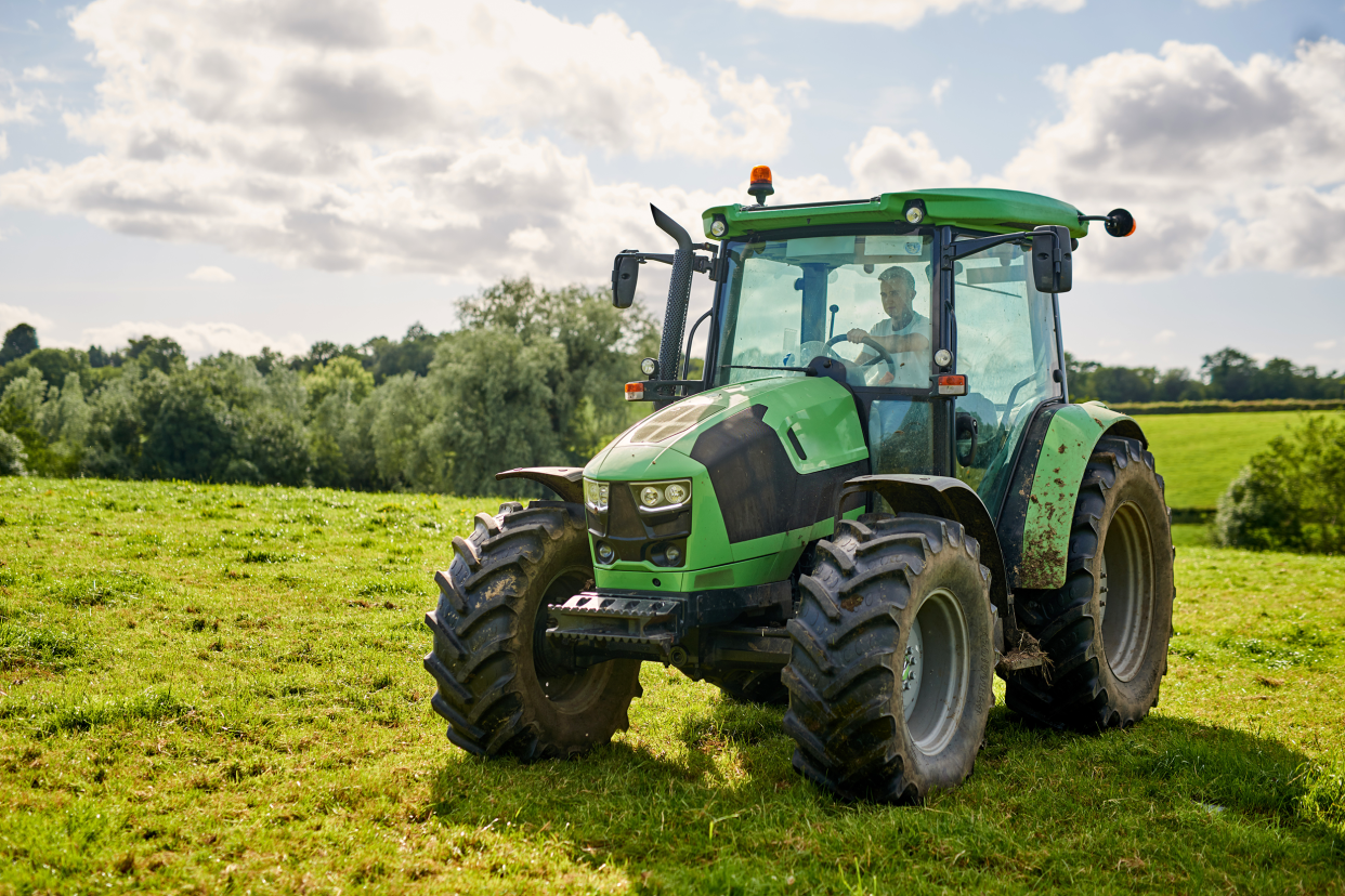 Man in a tractor