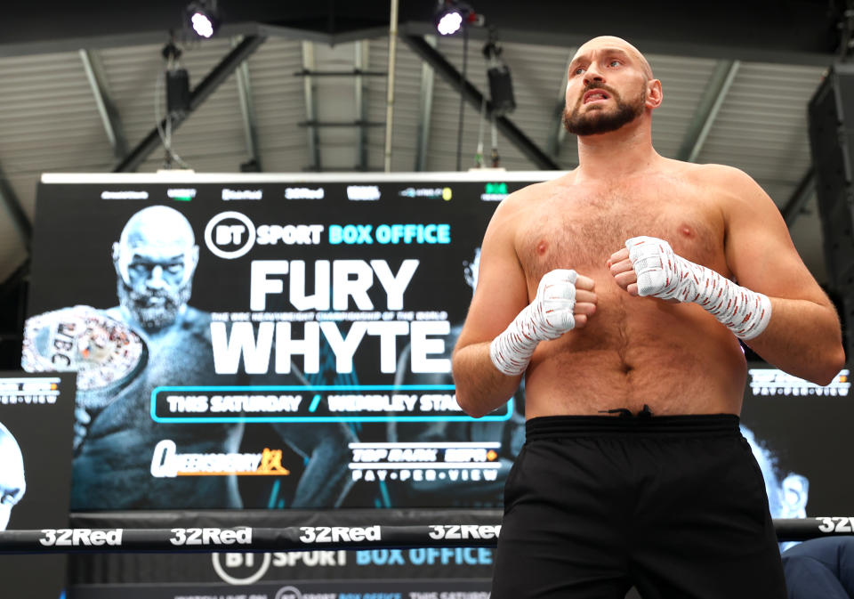 Tyson Fury prepares for his next fight. 