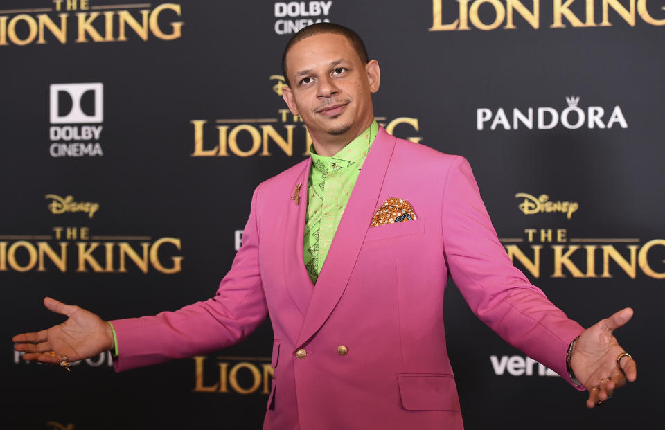 FILE - Eric Andre arrives at the world premiere of "The Lion King" in Los Angeles on July 9, 2019. Andre stars in “The Eric Andre Show," premiering its sixth season this Sunday on Adult Swim. (Photo by Jordan Strauss/Invision/AP, File)