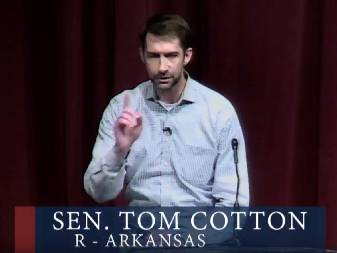 tom cotton town hall