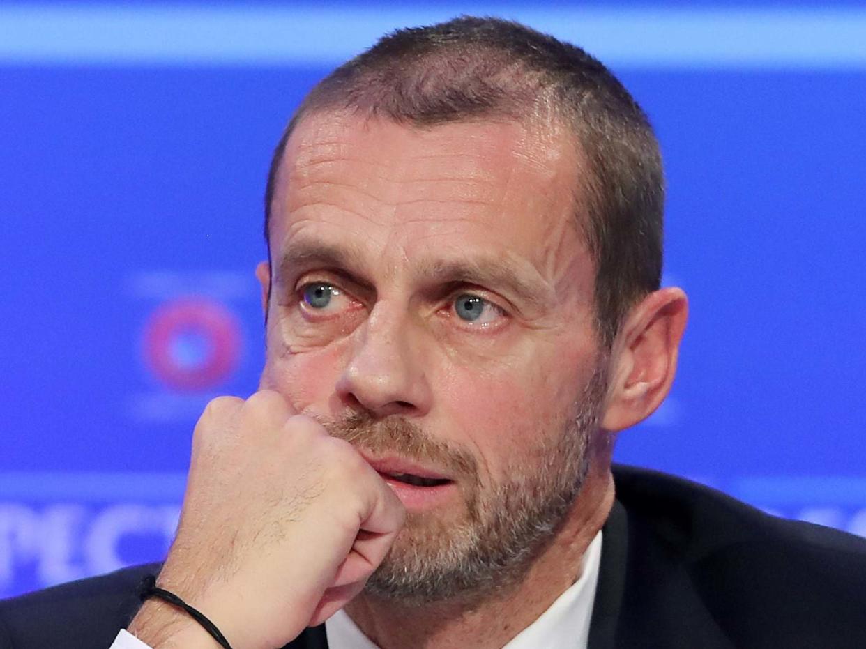 Uefa president Aleksander Ceferin believes the season will not resume if it can't be resumed by the end of June: PA