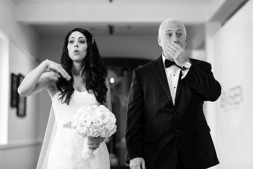 <p>"This intense moment happened seconds before Mary Shawn walked down the aisle with her father Joe. They were both very emotional and nervous, a moment this father and daughter will surely never forget!" - Tracey Buyce</p>