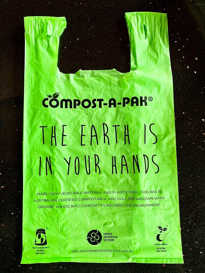 澳洲推出一次性可堆肥的無塑料袋，但養成自備容器的習慣是更好的選擇。（圖片來源：wikimedia）