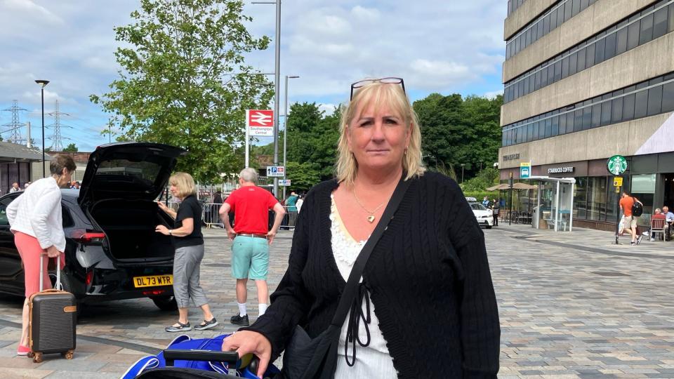 Janice Whittington outside Southampton Central Station