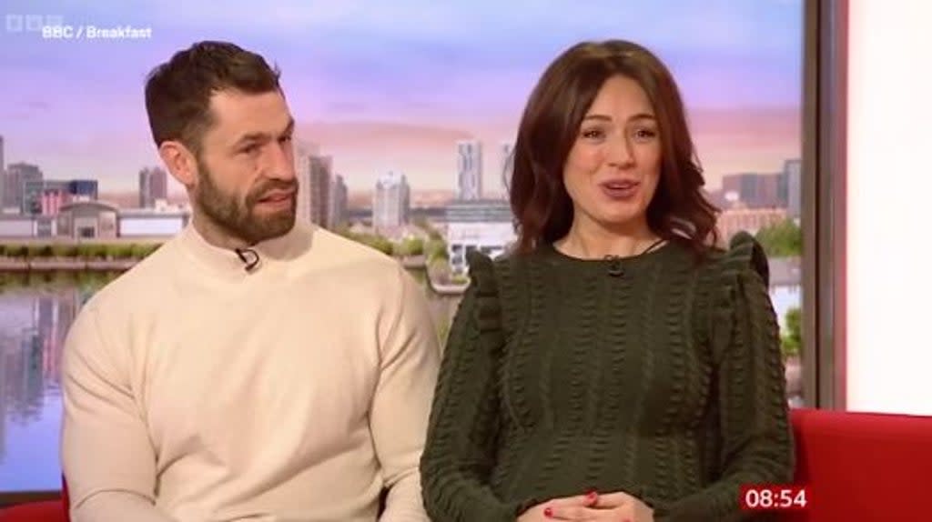 Kelvin Fletcher and his wife Liz reveal they are having twins  (BBC Breakfast)