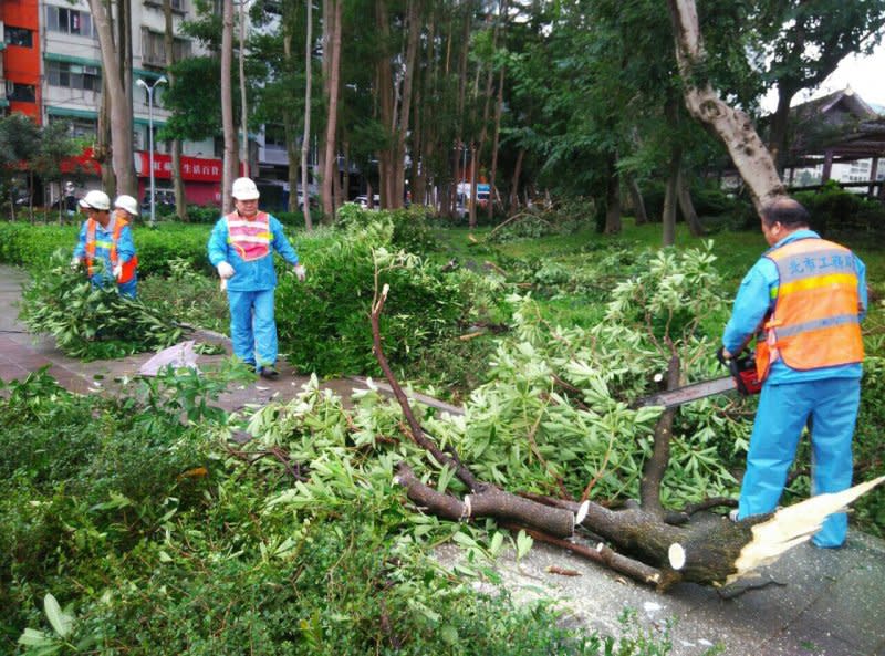 梅姬過境，台北滿目瘡痍。(台北市公務局提供).JPG