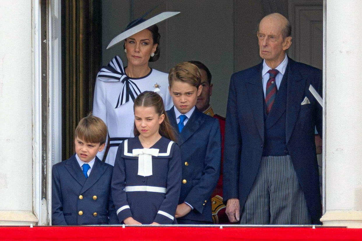 La princesse Kate Middleton et ses enfants, le 16 juin 2024.  - Credit:Shutterstock/SIPA / SIPA / /SIPA