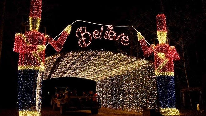 Lights of the South in Grovetown, Ga., is one of the most popular holiday attractions in the south-east, offering millions of lights creating fun and festive displays across more than 100 acres.