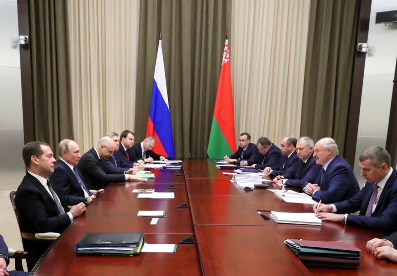 Russian President Vladimir Putin meets with Belarusian President Alexander Lukashenko in Sochi