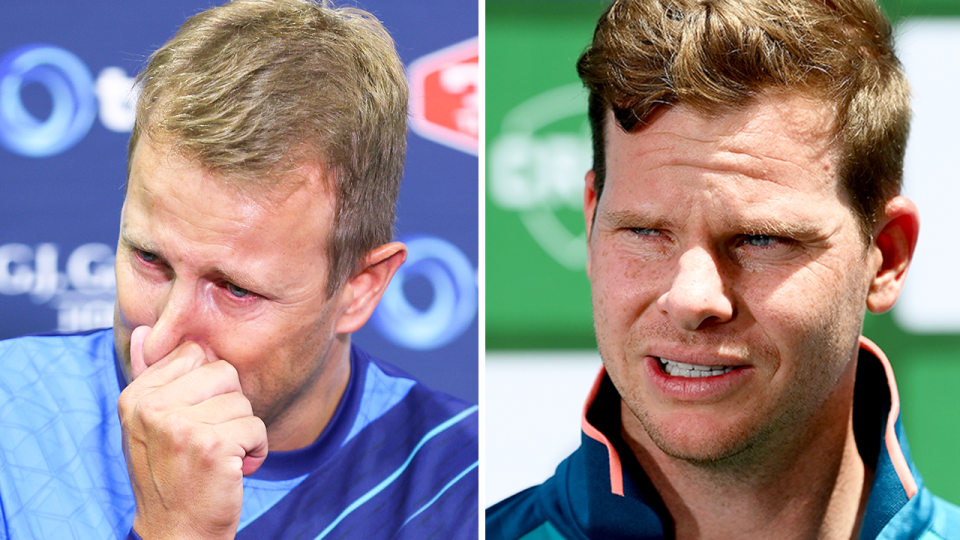 The showdown between Steve Smith (pictured right) and Neil Wagner (pictured left)  will no longer take place after the New Zealand quick called time on his Test career. (Getty Images)