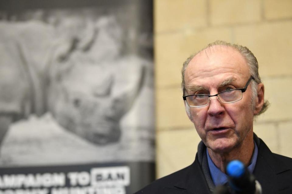 Ranulph Fiennes during an event calling for a ban on trophy hunting imports.