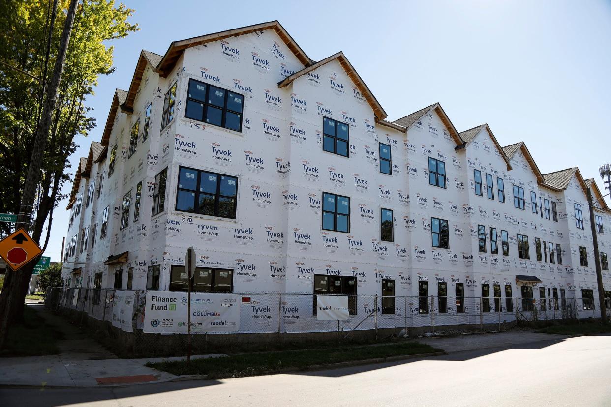 A new program is designed to encourage minority and female developers to build more affordable housing, such as this apartment complex under construction in the fall on Rich Street.