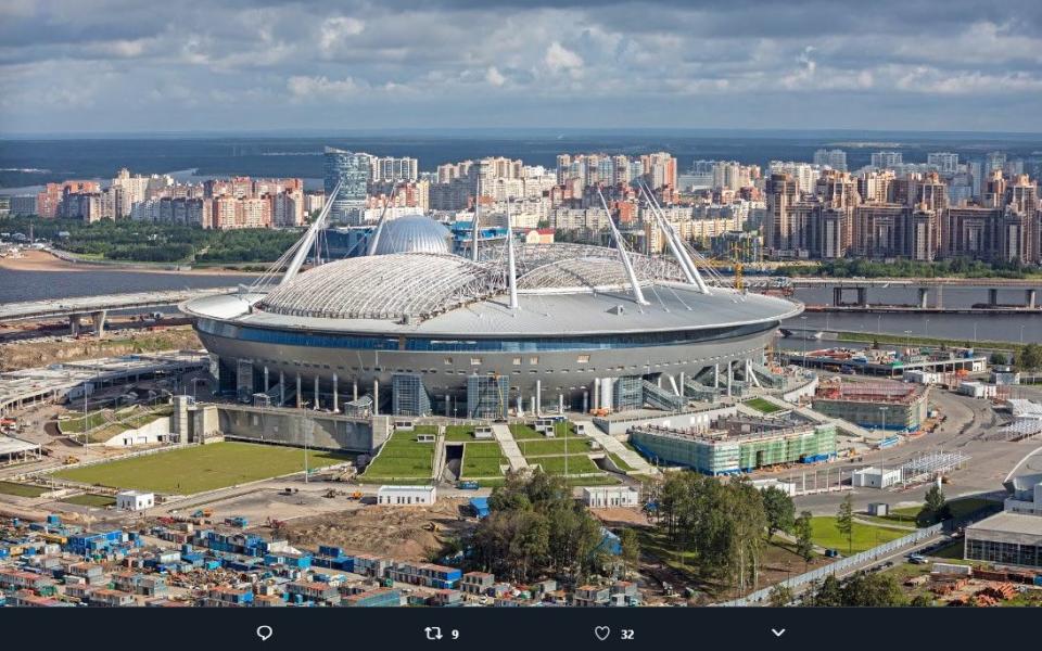 <p>Krestovsky Stadium, Saint Petersburg<br>Year opened: 2017<br>Capacity: 64,287<br>Which games: Four group games, last 16 tie, semi-final, third place playoff<br>Fun fact: Repoertedly the most expensive stadium in the world, at a whopping £1.14bn to build. </p>