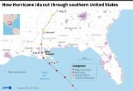 How Hurricane Ida cut through the southern United States (AFP/Sophie RAMIS)