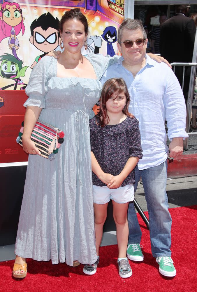 Patton Oswalt (R), wife Meredith and daughter Alice | Matt Baron/REX/Shutterstock
