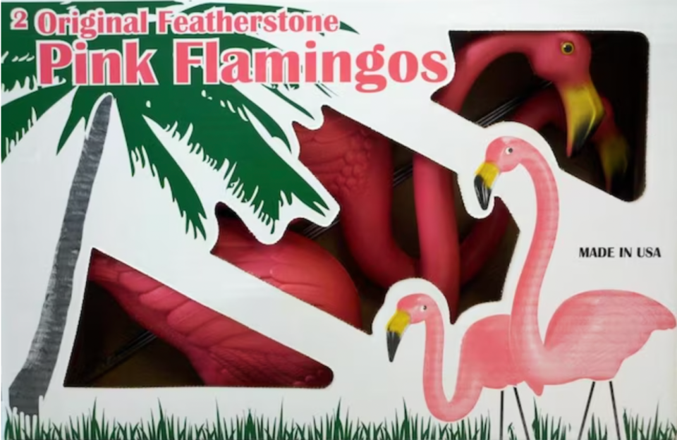 Commemorative-box-of-pink-flamingo-lawn-ornaments