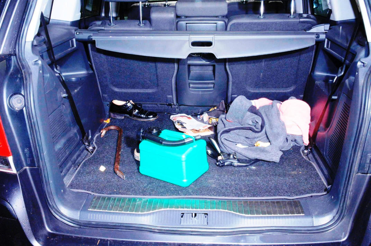 Undated Metropolitan Police handout photo of a crowbar in the boot of the Vauxhall Zafira which Delroy Grant used to enter a house on October 18, 2009. Night Stalker Delroy Grant has been convicted of being one of the most prolific and depraved sex attackers in British history.