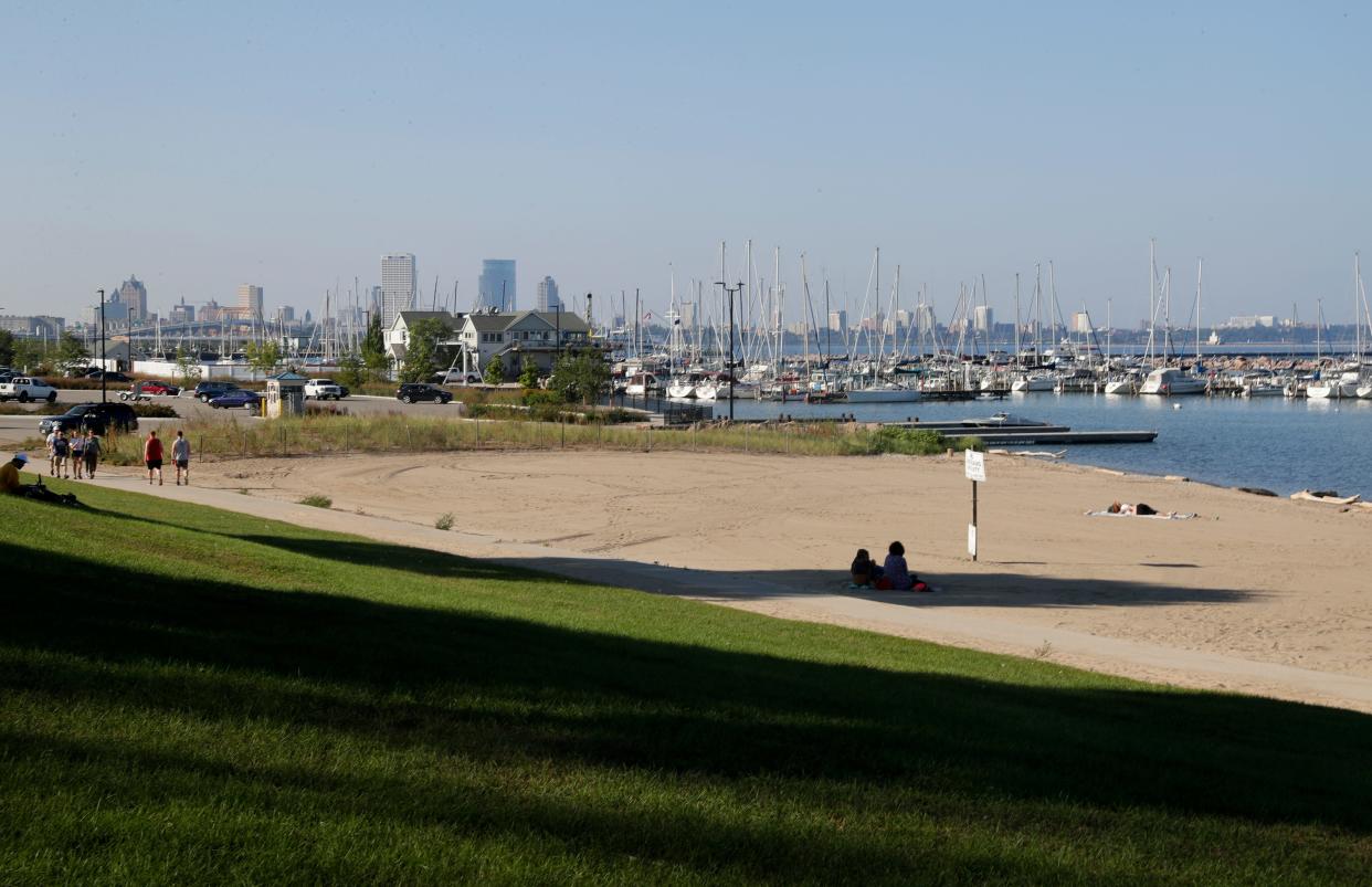 South Shore Park beach in Milwaukee, one of many that is closed often due to health concerns.