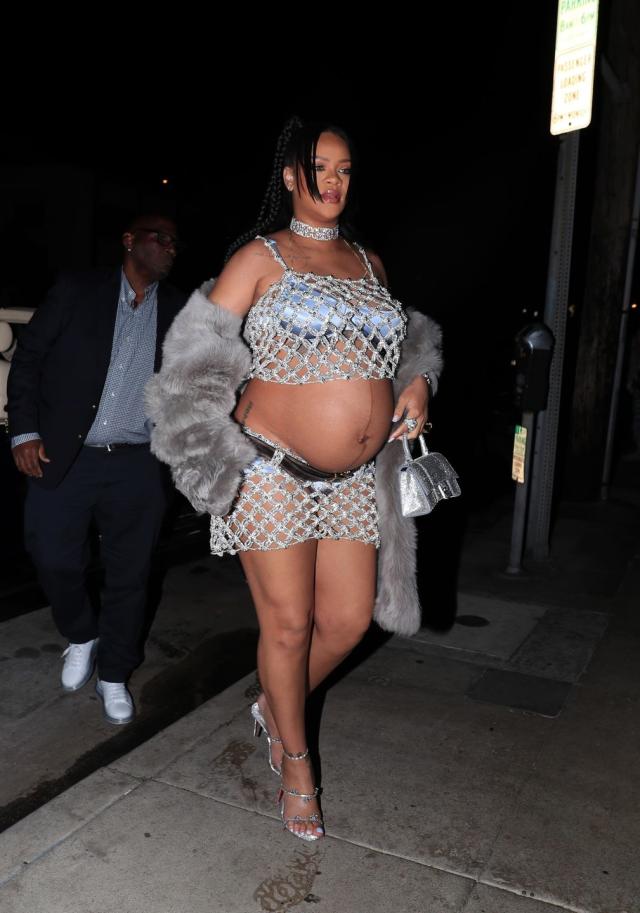 Rihanna Stepped Out For Date Night With A$AP Rocky In A Dazzling Miu Miu Maternity Look