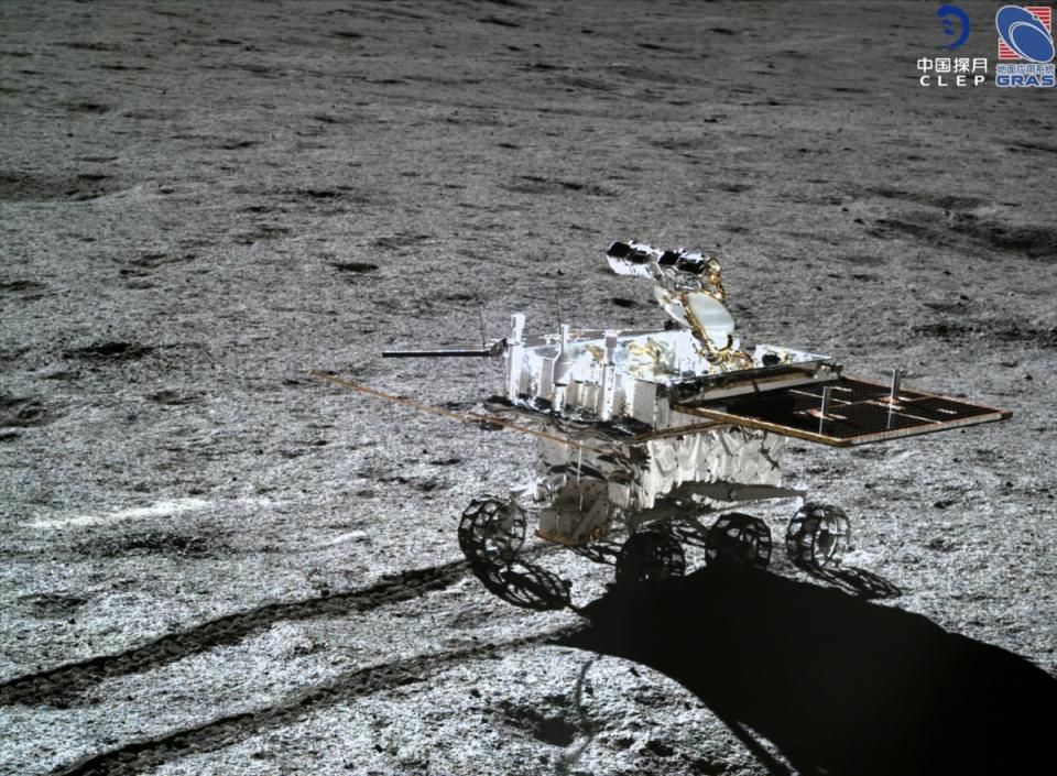 China is working on a new moon rover that will be more autonomous and slightly bigger than its Yutu 2 robot, seen here, which has been exploring the lunar far side since 2019.
