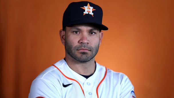 PHOTO: Jose Altuve of the Houston Astros poses for a portrait during photo days at The Ballpark of the Palm Beaches, Feb. 23, 2023, in West Palm Beach, Fla. (Rob Carr/Getty Images)