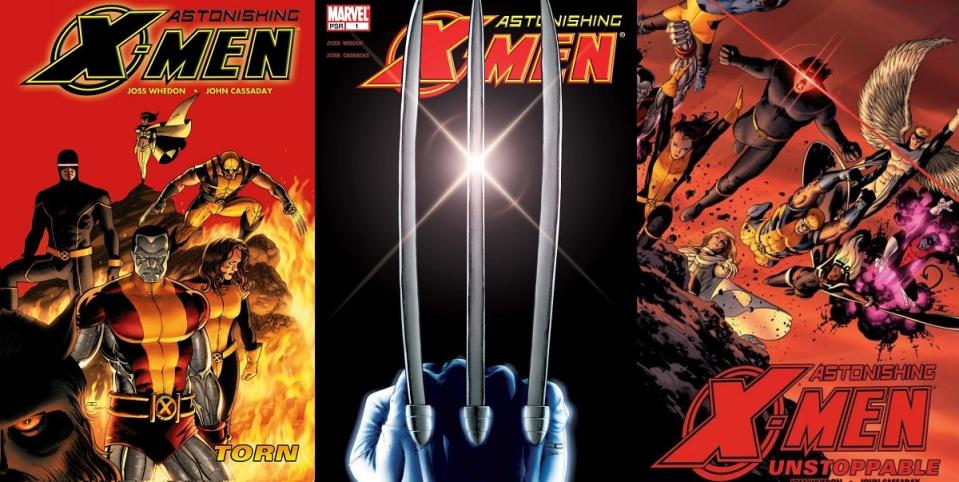 John Cassaday's covers for Joss Whedon's Astonishing X-Men run, from 2004-2008.