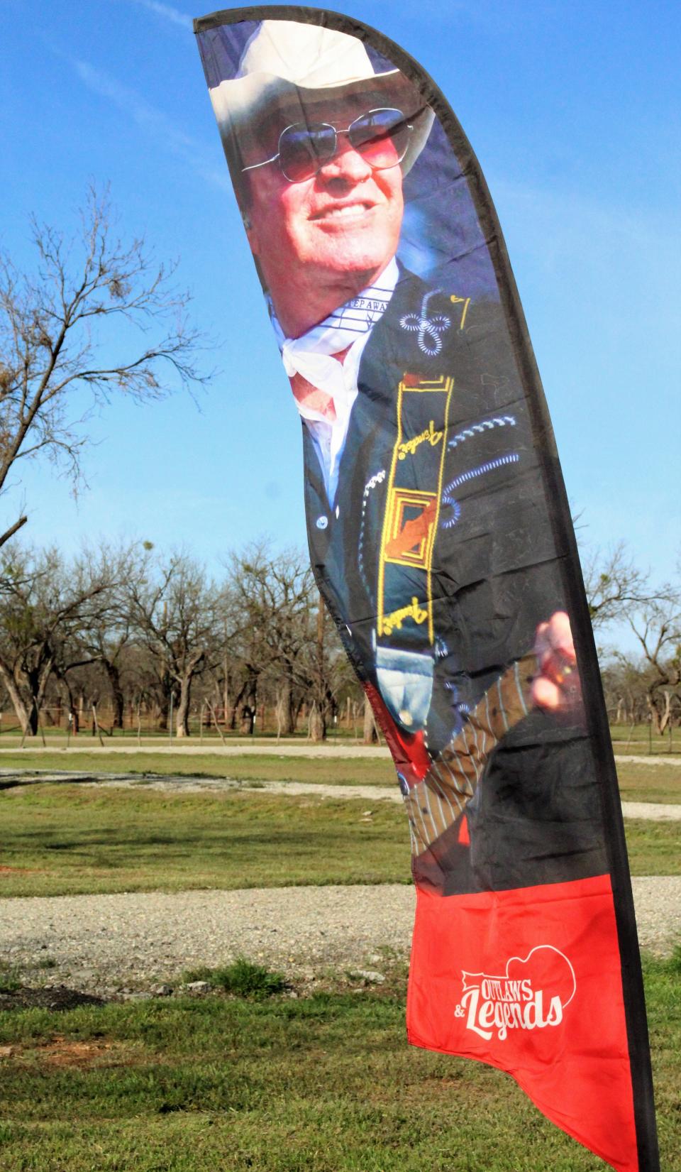Outlaws guests will find feather flags showing pervious artist such as Gary P. Nunn flapping in the wind at the Back Porch of Texas.